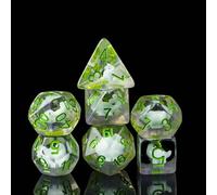 cusdie 7-Die DND Dice, Polyhedral Dice Set Filled with Animal, for Dungeons and Dragons Role Playing Game D&D Dice (Dinosaur)