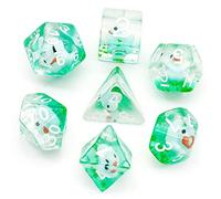 cusdie 7-Die DND Dice, Polyhedral Dice Set Filled with Animal, for Role Playing Game Dungeons and Dragons D&D Dice (Blue Duck)