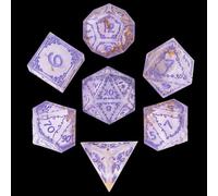 Cusdie 7-Piece Sharp Edges DND Dice Set with Sprout Design - Perfect for Tabletop RPGs Board Games Gifting and Collecting(Sprout Transparent Pink)