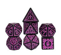 Cusdie 7Pcs/Set DND Dice Set D&D Polyhedral Dice for Dungeons and Dragons TTRPG Role Playing Dice Games RPGs (Purple Druid)