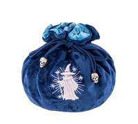 cusdie High-Capacity Velvet Dice Bags with Pockets Storage Bag Capacity 200+ Dice Holder for DND RPG Game Dices Collection(Navy Blue)