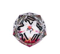 Cusdie Large 55mm D20 Dice with Sharp Edges, D&D Giant D20 for Dungeons and Dragons RPG, Table Games (Red Quicksand)