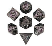 Cusdie Metal DND Dice Set, 7 Pcs Metal Dice, Dragon Scale Polyhedral D&D Dice Set, for Dungeons and Dragons Role Playing Game