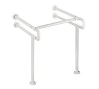 CUSENA Washbasin Grab Rail Bathroom Safety Frame Handrail, Wash Basin Rail - Medical Bathroom Safety Frame for Elderly, Handicap and Disabled, Shower Assist Aid,White,With Legs