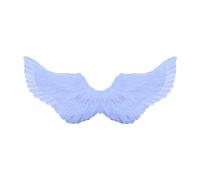 Cusghjbsg Adult Angel Wings Deluxe Feather Wings with Elastic Straps Men Women Halloween Devil Angel Cosplay Costume Accessory (White, One Size)