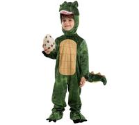 Cusghjbsg Halloween Children Dinosaur Romper Cosplay Costume Toddler Kids Tyrannosaurus Stage Show Role Play Hooded Jumpsuit (H-Green, 14-16 Years)
