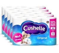 Cush elle Original Toilet Roll 50% More Sheets (5 Packs of 6 Longer Rolls - 30 Rolls Total) By RobertsJ Ltd