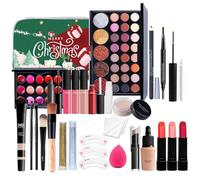 Cushangty All-in-1 Holiday Make up Set,Waterproof Long Lasting Portable Makeup Sets for Christmas - Multifunctional Cosmetic Supplies with Storage Box for Girls Women Ladies