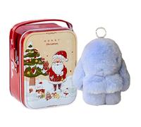 Cushangty Bunny-Lulu Keyring In A Tin, Soft Rabbit Keyring Charm, Cute Bunny Keychain Plush, Beige