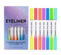 Cushangty Colored Liquid Eyeliners - Glow in the Dark Face Paint for Kids - High Pigmented Gel Makeup Pen Shining Natural Eye Liner for Everyday Women Party Girls Dance Night