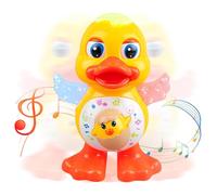 Cushangty Dancing Duck Toy | Dancing Yellow Duck - Battery-operated Cartoon Animal with LED Light for Early Crawling Practice Stroller Floor Exploration Playtime Home Car Seat