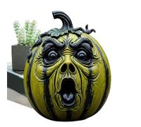 Cushangty Funny Pumpkin Face Sculpture - Indoor Outdoor Halloween Pumpkin Figurines | Exquisite Holiday Funny Crafts Parties Favors for Festive Ambiance Seasonal Display