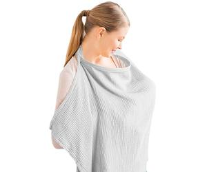 Cushangty Nursing Cover Up for Breastfeeding | Women Breastfeeding Cover | Cotton Baby Feeding Poncho for Parks Hospitals New Parents Public Space Travel Parenting Activities