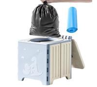 Cushangty Portable Potty for Kids | Non-Slip Foldable Footstool | Compact Cute Kids Travel Potty | for Car RV Outdoor Hiking Fishing Road Trip Beach Picnic Park Vacation