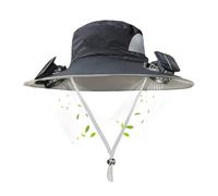 Cushangty Wide Brim Solar Fan Hat | Wide Brim Solar Double Fan Sun Hat - Long-Lasting Efficient Cooling Outdoor Accessories for Camping Beach Hiking Traveling Sports