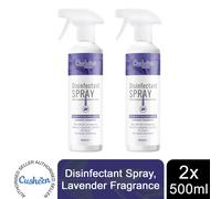 Cusheen Disinfectant Spray Anti-Bacterial All Purpose Lavender Fragrance,2x500ml