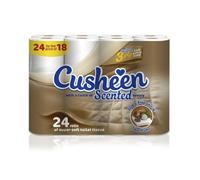 Cusheen Quilted Shea Butter 3 Ply Toilet Paper Rolls, 24 Rolls