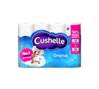 Cushelle Original Toilet Roll 12 Longer Rolls 50% More Sheets