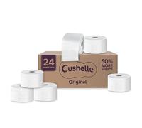 Cushelle Original Toilet Roll Box of 24 Toilet Paper, 2ply, Recyclable Packaging