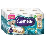 Cushelle Quilted 3Ply Coconut Scented Toilet Roll (Pack of 4 x 6 Rolls) 50% More Sheets (Total 24 Roll)