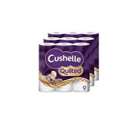 Cushelle Quilted 9 Roll Toilet Roll Tissue Paper 3 Packs 27 Rolls
