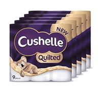 Cushelle Quilted 9 Roll Toilet Roll Tissue Paper (5 Packs (45 Rolls)