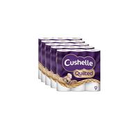 Cushelle Quilted 9 Roll Toilet Roll Tissue Paper (5 Packs (45 Rolls))