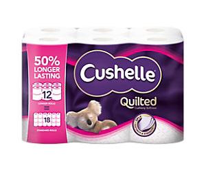 Cushelle Quilted Toilet Roll 3 Ply 4301120 12 Rolls of 236 Sheets