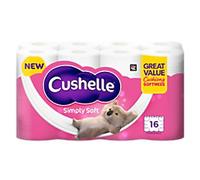 Cushelle Simply Soft Toilet Roll 101343 Pack of 16 Rolls