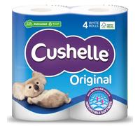 Cushelle Toilet Roll White, Pack of 4