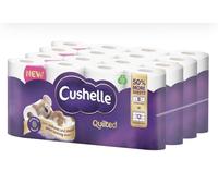 Cushelles Quilted Toilet Tissue, 50% Longer Lasting, 16 Double Rolls 2 x 8 Total 16 roll (32)