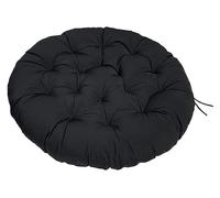 Cushion 40-180cm Papasan Round Chair Cushion, Waterproof Overstuffed Removable,Hanging Swing Pad For Garden Terrace (Color : Black, Size : 180x180cm)
