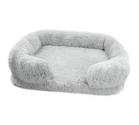 Cushion Bed for Cats and Small Dogs - Anti-Slip Sleeping Mat, Super Soft Fabric, Washable Luxury Pet Bed, Gray