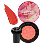 Cushion Blush - Dewy Cream Tint, Smooth Natural Finish Cheek Contour | Lightweight Blusher with Sponge Puff Applicator, Long-Wear Face Makeup for Travel Pouch or Everyday Cosmetic Look