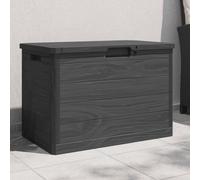 Cushion Box Anthracite 77.5x44.5x53cm Polypropylene 160 L Lockable Wood-Effect