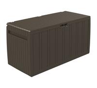 Cushion Box Brown 270 L Garden Container Storage Chest Bench Cabinet vidaXL