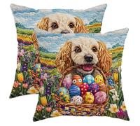 Cushion Case 45X45Cm Set Of 2 Pillowcases Double-Sided Printing Cushion Case For Bench Family Furniture Easter American Cocker Spaniel Dog