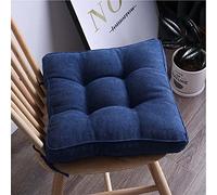 Cushion Chair Riser for Dining Chairs - 40/45cm Thick Seat Pad with Straps, Square Tatami Design for Garden, Bedroom, Patio, Office and Study - Comfort and Style Upgrade (Blue 40 * 40cm)