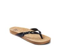 Cushion Court Twist Flip Flops in Black