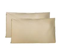 Cushion Cover 40 x 70 cm Set of 2 - 100% Cotton, Super Soft Premium Jersey Pillowcase, Simple and Elegant in Design, Made in Italy - Beige
