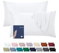 Cushion Cover 40 x 80 cm, Eco Certificate, Soft Pillowcase, 40 x 80 cm, Set of 2, Microfibre Pillow, 40 x 80 cm, White Cushion Cover for Pillows, 40 x 80 cm, Resistant, Hypoallergenic Vielit
