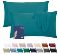 Cushion Cover 40 x 80 cm, Oeko-Tex Certificate, Soft Pillowcase, 40 x 80 cm, Set of 2, Microfibre Pillow, 40 x 80 cm, Cover Petrol Cushion Cover for Pillows, 40 x 80 cm, Resistant, Hypoallergenic