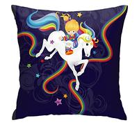 Cushion Cover 45X45cm Rainbow Brite And Starlite Pillow Covers Personalised Pillowcases Colorful Throw Pillow Case For Coworker, Daughter, Girls