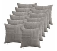 Cushion Cover ALMELO Corduroy Home Decor Textiles Pillow Zipper Indoor vidaXL