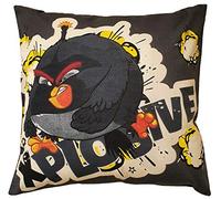 Cushion Cover Angry Birds TNT Black, 45cm x 45cm (approx.), Red Yellow Black Explosive, Decorative Scatter Cushion