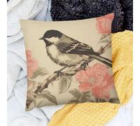 Cushion Cover Bird Branch Flowers Set Of 2 Double-Sided Printing Pillow Covers For Furniture Family Farmhouse