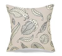 Cushion Cover Case 45x45cm, Period Pattern Cambrian Fauna Neoproterozoic Paleontology Textured Paleozoic Era Science Pillow Case Printed Car Chair Pillowcases