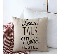 Cushion Cover Case Dreams Less Talk More Hustle Perfect Finance Note Miscellaneous Engineer Goal Hand Marketing Motivate Cushion Case Soft Chair Pillowcases, For Bar, Bedroom, Outdoor, 45x45cm