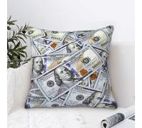 Cushion Cover Case One Hundred Dollar Bills Cushion Case Printed With Invisible Zipper Decorative Pillowcases, For Home, Couch, Living Room, 45x45cm