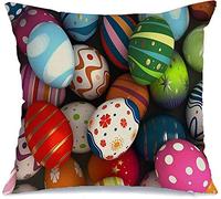Cushion Cover Case Small View Nobody Eggs Event Computer Generated Colored Graphic Color Spring Holidays With Objects Cushion Case Soft Chair Pillowcases, For Bed, Bedroom, Patio, 45x45cm
